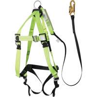 FBH-10000A5440-4 4' Class A Harness & Lanyard with 220 lbs. Capacity, Harness/Lanyard Combo Checker Industrial Ltd.