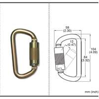 CP-03015-2 Zinc Plated Carabiner with 3/4" Gate Opening, Steel Checker Industrial Ltd.