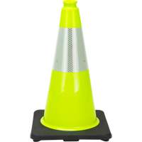 Premium Traffic Cone, 18", Lime Green, 6" Reflective Collar(s) Checker Industrial Ltd.