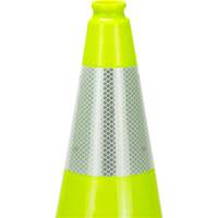 Premium Traffic Cone, 18", Lime Green, 6" Reflective Collar(s) Checker Industrial Ltd.