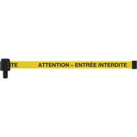 PLUS Banner, Attention - Entr&eacute;e Interdite, 15', Black and Yellow Tape Checker Industrial Ltd.