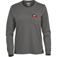 GRIDIRON Long Sleeve Pocket T-Shirt, Women's, X-Small, Grey Checker Industrial Ltd.