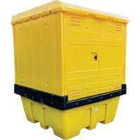 Hard Cover IBC Spill Pallet, 70" L x 70" W x 90" H, 1135 lbs. Load Capacity Checker Industrial Ltd.