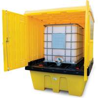 Hard Cover IBC Spill Pallet, 70" L x 70" W x 90" H, 1135 lbs. Load Capacity Checker Industrial Ltd.