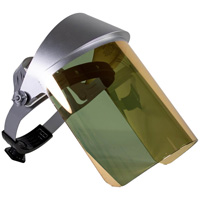 Heat Reflective Face Shield, Polycarbonate, Ratchet Suspension Checker Industrial Ltd.