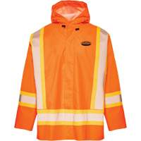 R804 Hurricane Rain Jacket, Small, High Visibility Orange Checker Industrial Ltd.