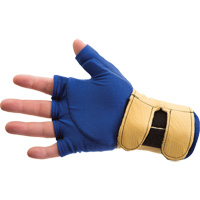 Fingerless Glove Liner with Wrist Restrainer, Size X-Small, Poly-Cotton Palm Checker Industrial Ltd.