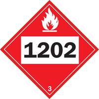 1202 Fuel Oil Flammable Liquid TDG Placard, Adhesive Vinyl Checker Industrial Ltd.