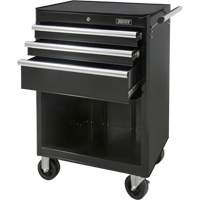 Industrial Tool Cart, 3 Drawers, 29-4/5" W x 21-1/5" D x 38-4/5" H, Black Checker Industrial Ltd.