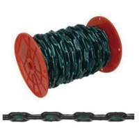 Straight Link Coil Chain with Green Sleeve, Low Carbon Steel, 2/0 x 60' (18.3 m) L, 520 lbs. (0.26 tons) Load Capacity Checker Industrial Ltd.