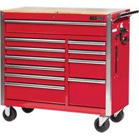 PRC4211 Pro Series Roller Cabinet, 11 Drawers, 42" W x 18" D x Red Checker Industrial Ltd.