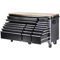 HDRC7220 HD Series Roller Cabinet, 20 Drawers, 72" W x 24" D x 42-3/10" H, Black Checker Industrial Ltd.