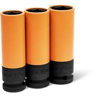 Metric High-Strength Wheel Protector Socket Set, 3 Pcs, Impact, 1/2" Drive Size, Deep Checker Industrial Ltd.