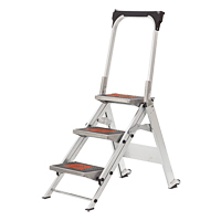 Safety Stepladder with Bar & Tray, 2.2', Aluminum, 300 lbs. Capacity, Type 1A Checker Industrial Ltd.