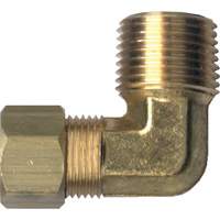 90° Pipe Elbow, Tube x Male Pipe, Brass, 1/8" x 1/8" YA758 | Checker Industrial Ltd.