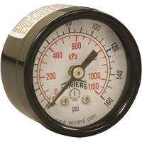 Economy Pressure Gauge, 1-1/2" , 0 - 160 psi, Back Mount, Analogue YB873 | Checker Industrial Ltd.