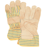 Fitters Patch Palm Gloves, Large, Grain Cowhide Palm, Cotton Inner Lining YC386R | Checker Industrial Ltd.